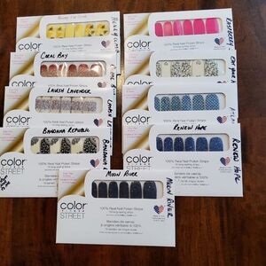 7 PKGS NEW UNOPENED Color Street Nail Strips Collection - Coral, Lavender, Blue